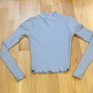 White long sleeve baby blue shirt never worn